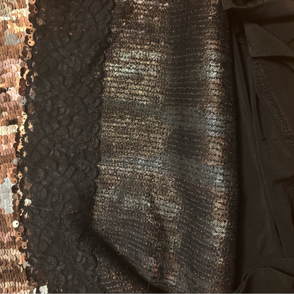 NWT Dress the Population Emery Sequin Midi Dress Matte Bronze Multi Medium - Picture 11 of 14